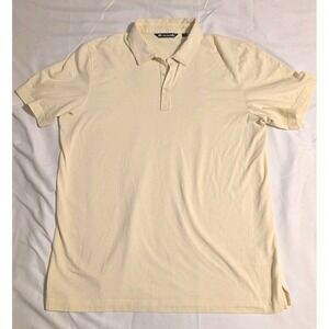 Travis Mathew Stockdale Polo Shirt Size‎ XL Yellow Pima Cotton Short Sleeve